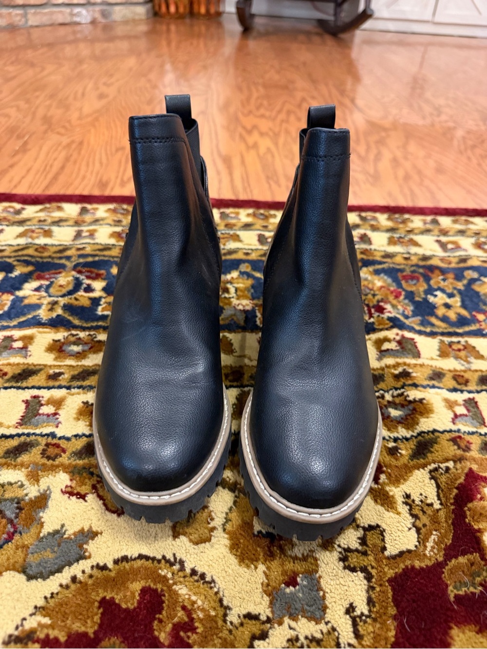 Dolce Vita Black Chelsea Lug Booties